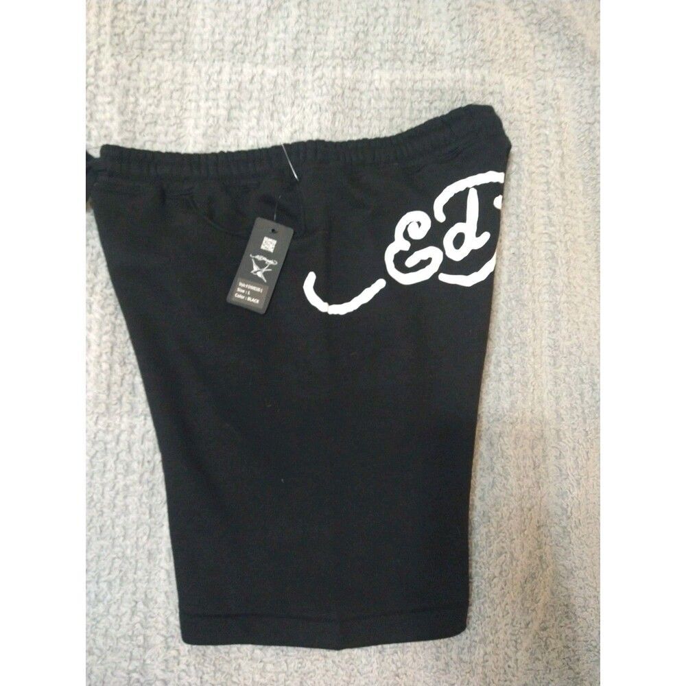 Ed Hardy Sweat Logo Shorts Lrg Black Y2K Logo - Picture 7 of 12